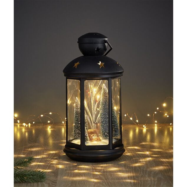 Lanterne de No&euml;l lumineuse &agrave; led anim&eacute;