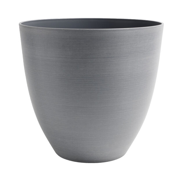 Pot rond plastique gris &Oslash;37,8xH36cm