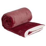 Plaid pilou pilou sherpa blanc et prune 127x152cm