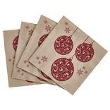 Serviette jetable beige et rouge x20