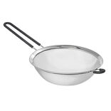 Passoire en inox &agrave; maille fine avec poign&eacute;e en silicone