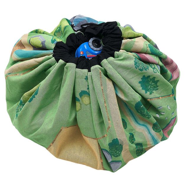 Tapis enfant 2 en 1 : tapis de jeu double face et sac de rangement