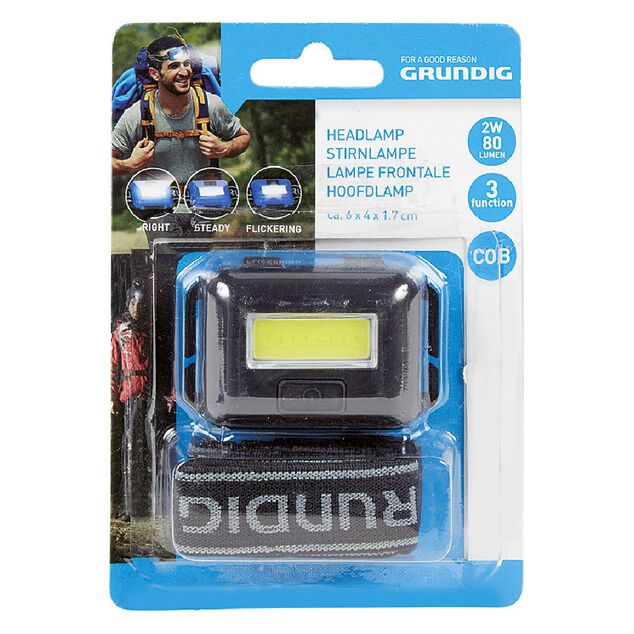 Lampe frontale &agrave; led COB Grundig