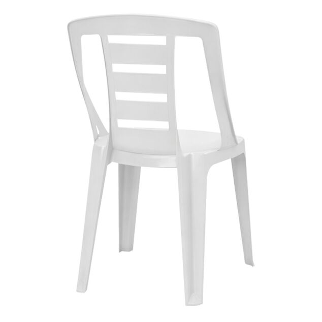 Chaise de jardin Stella plastique blanc 48x52,5xH81cm
