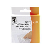 Note repositionnable transparente x150