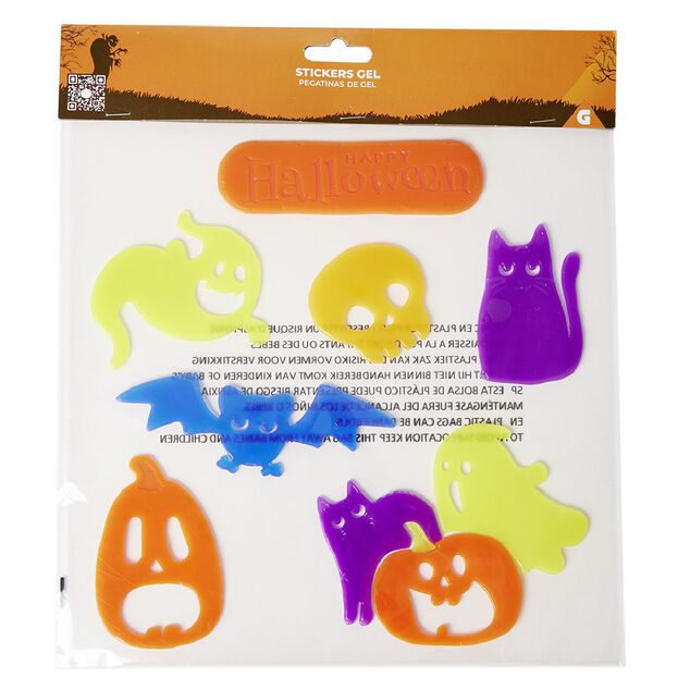 Sticker gel Halloween pour fen&ecirc;tre x9