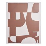 Tableau d&eacute;coratif rectangulaire motif abstrait beige et marron 50x60cm (2 mod&egrave;les)