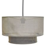Suspension avec abat-jour en lin beige &Oslash;40 cm