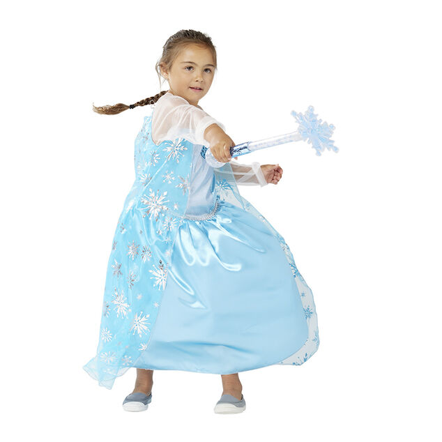 D&eacute;guisement Princesse des glaces robe bleu et argent&eacute; 4/6 ans