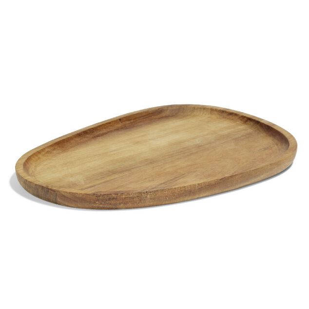 Plateau en bois d'acacia ovale 25x34cm