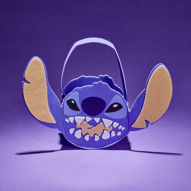 Seau &agrave; bonbons Halloween Disney Stitch bleu
