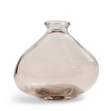 Soliflore dame jeanne verre rose &Oslash;11xH9,5cm