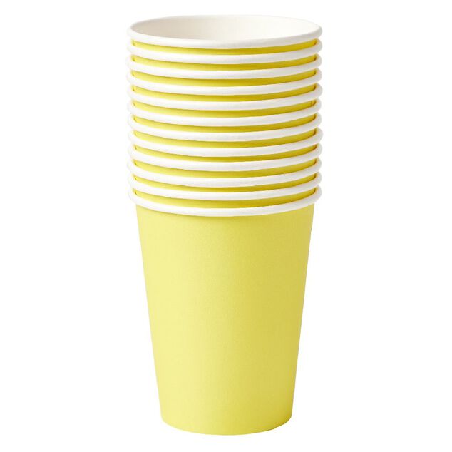 Gobelet en carton jaune x12 25cl