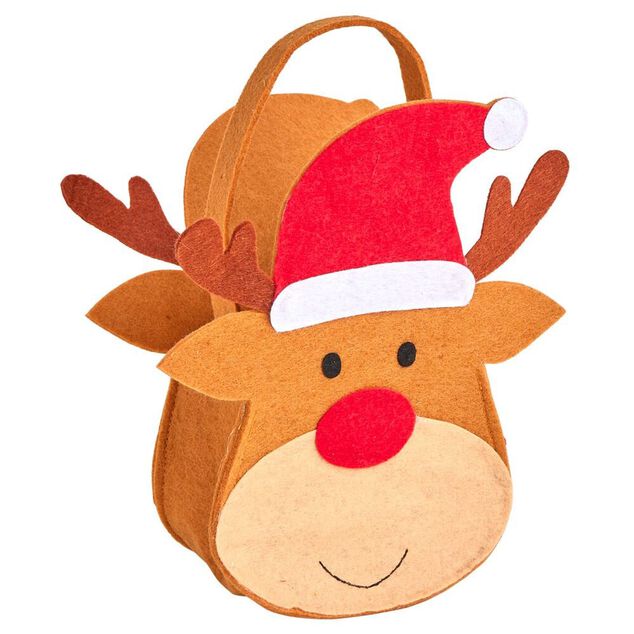 Panier de No&euml;l en feutrine - 3 mod&egrave;les