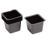 Pot carr&eacute; plastique noir pour semis x8