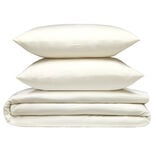 Parure de lit 2 personnes 260x240cm unie effet lav&eacute; finition boutons (2 mod&egrave;les)