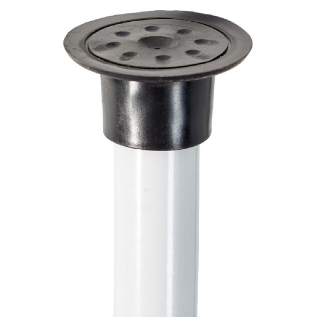 Penderie t&eacute;lescopique m&eacute;tal blanc et noir