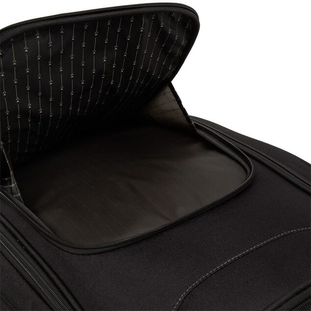 Valise trolley souple 2 roues 54L noir H60cm