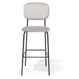 Tabouret de bar Morgane gris - L49xP46xH114 cm