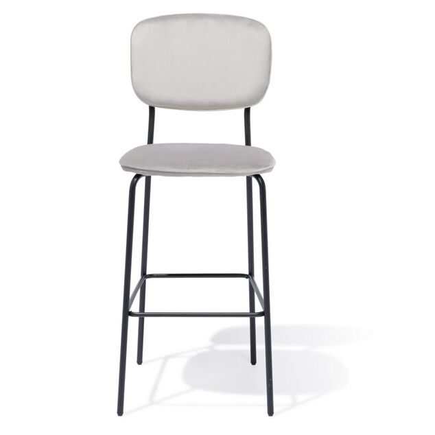 Tabouret de bar Morgane gris - L49xP46xH114 cm