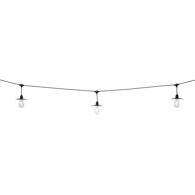 Guirlande solaire ampoule 15 LED blanc chaud 7 m