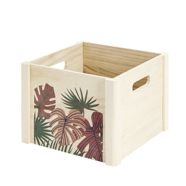Bo&icirc;te de rangement ouvert en bois 25x18xH25cm (2 mod&egrave;les)