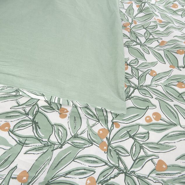 Parure de lit 2 personnes 240x220cm coton fleuri (2 mod&egrave;les)