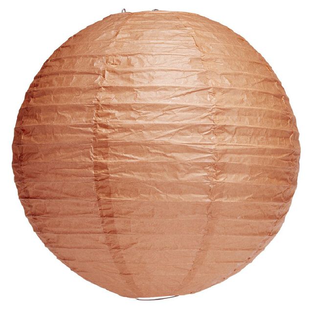 Suspension boule chinoise papier orange -  Ø30xH28cm