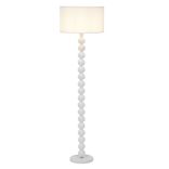 Lampadaire pied bubble en r&eacute;sine blanc &Oslash;45xH158cm