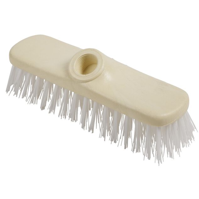 T&ecirc;te de balai brosse beige et blanc
