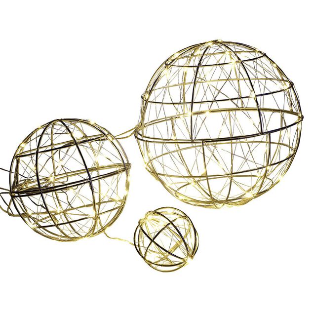 Boule de Noël 100 LED blanc chaud x3