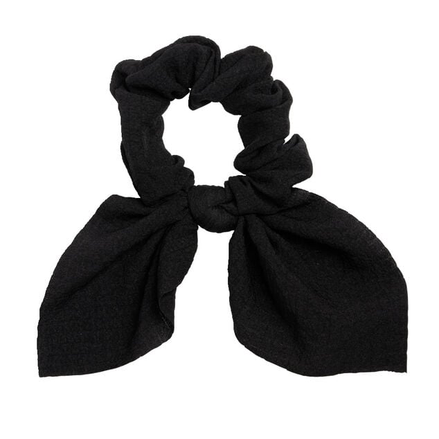 Chouchou foulard satin&eacute; blanc