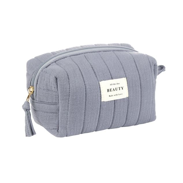 Trousse de toilette gaze de coton 18x10xH10cm (3 mod&egrave;les)