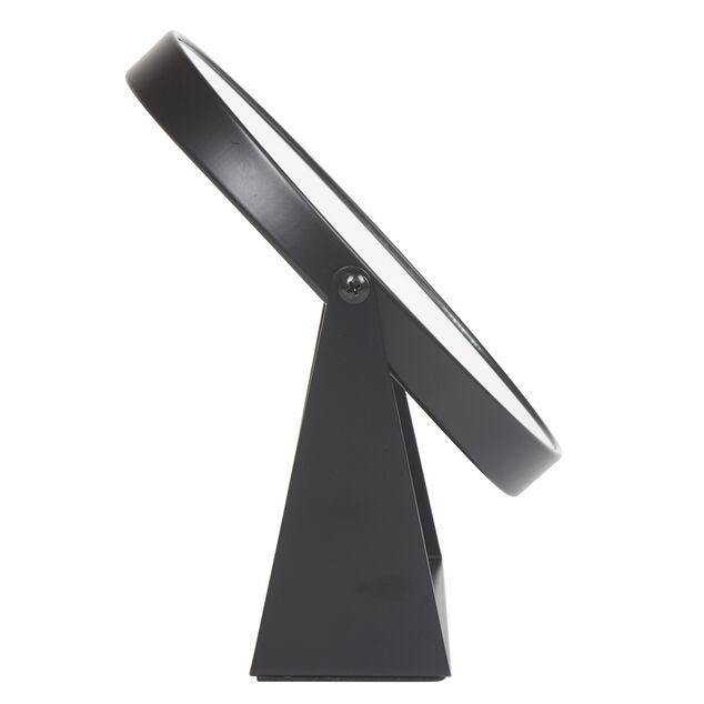 Miroir ovale &agrave; poser m&eacute;tal noir