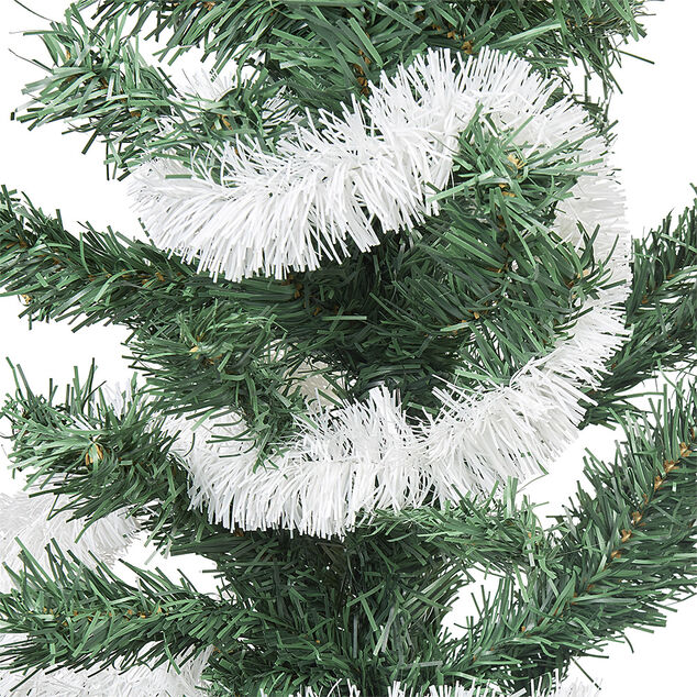 Guirlande de No&euml;l scintillante touffue L400 cm blanc