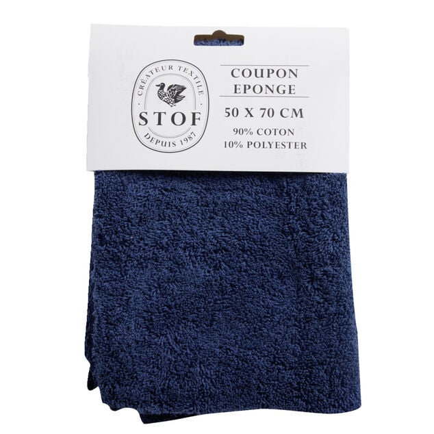 Coupon tissu coton 50x70cm bleu marine