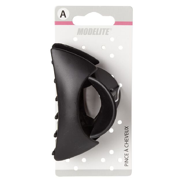 Pince &agrave; cheveux crocodile noir mat L9cm