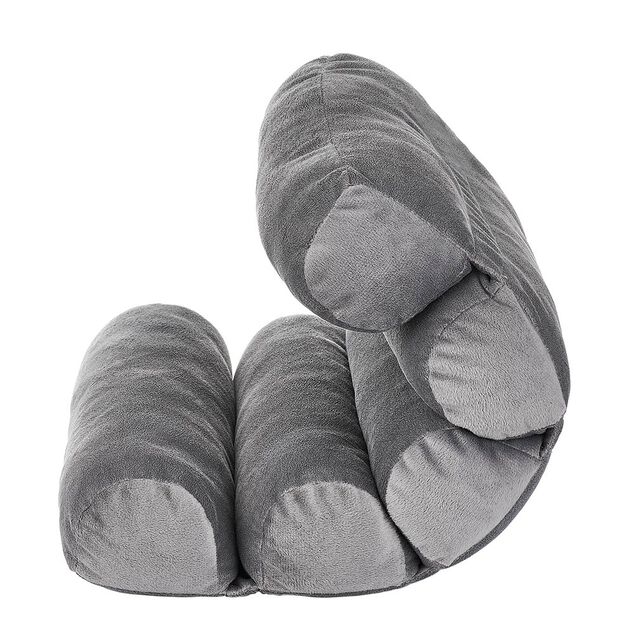 Coussin confort multi-positions gris souple et modulable
