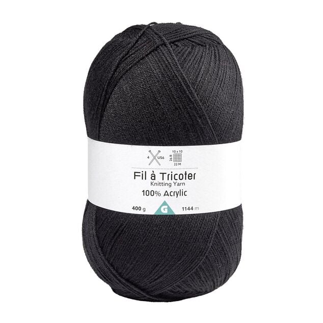 Fil &agrave; tricoter acrylique pelote 400gr - 4 mod&egrave;les