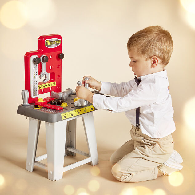 &Eacute;tabli bricolage enfant avec 19 accessoires