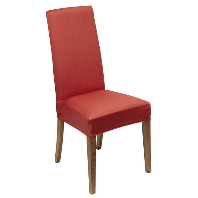 Housse de chaise extensible unie gris beige ou rouge