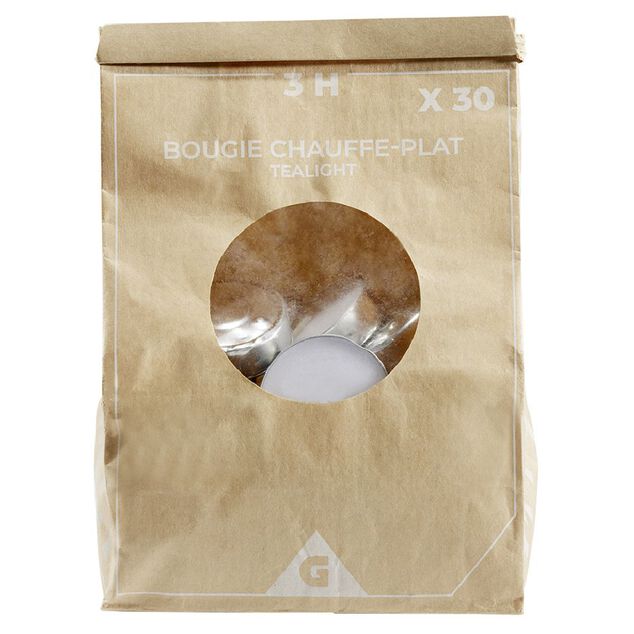 Bougie chauffe plat blanche x30