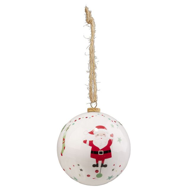 Boule de No&euml;l papier design Tradition &Oslash;8cm