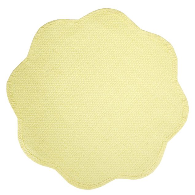 Set de table forme fleur papier tiss&eacute; pastel uni &Oslash;38cm (3 mod&egrave;les)