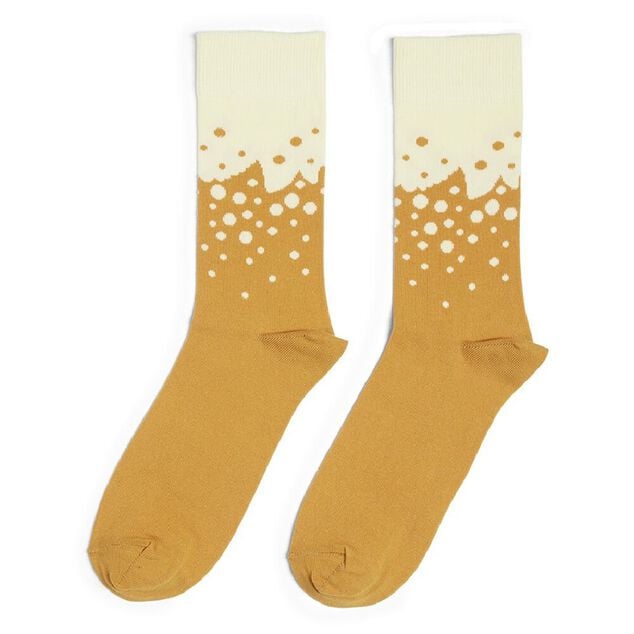Chaussettes originales motif pois jaune/beige - T41/45