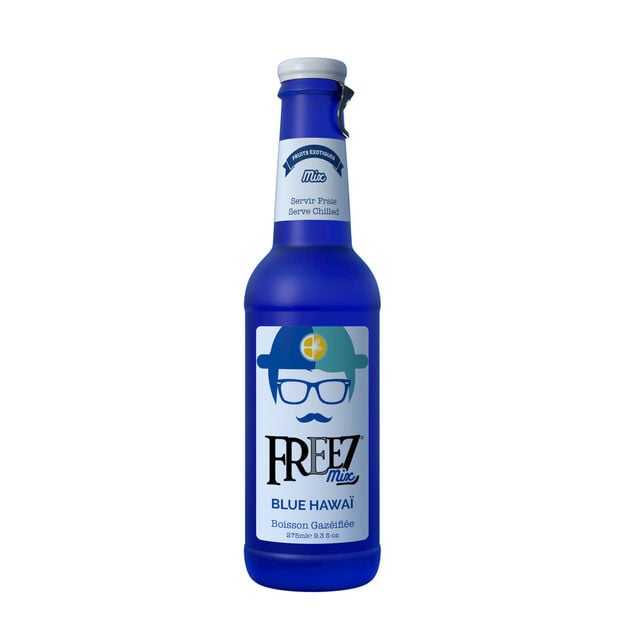 Boisson gazeuse Freez Blue Hawa&iuml; fruits exotiques 27,5cl