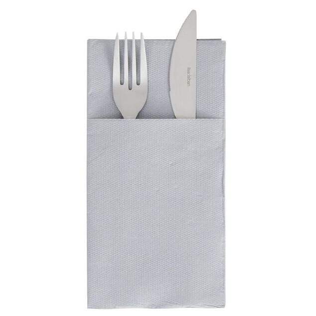 Serviette range couverts 40cm gris x20