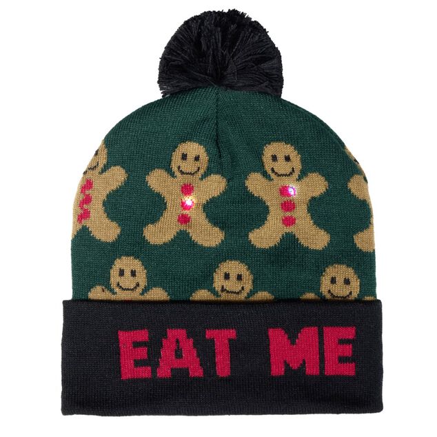 Bonnet lumineux pour adulte motif de No&euml;l (3 mod&egrave;les)