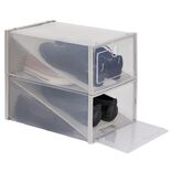 Range chaussures transparent x2