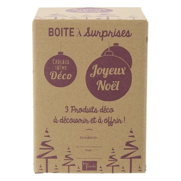 Bo&icirc;te cadeau surprise d&eacute;co  bougie roses &eacute;ternelles
